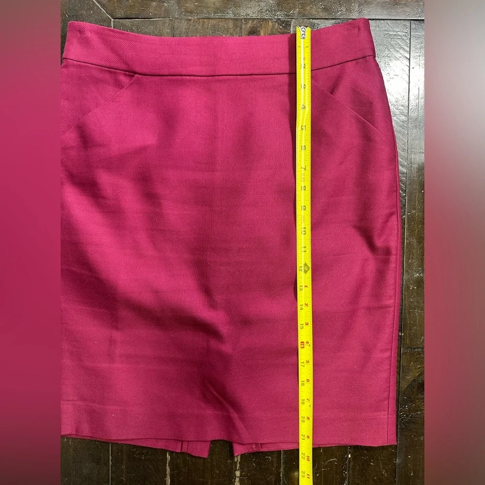 J. Crew The Pencil Skirt - Cotton - Magenta - Size 6